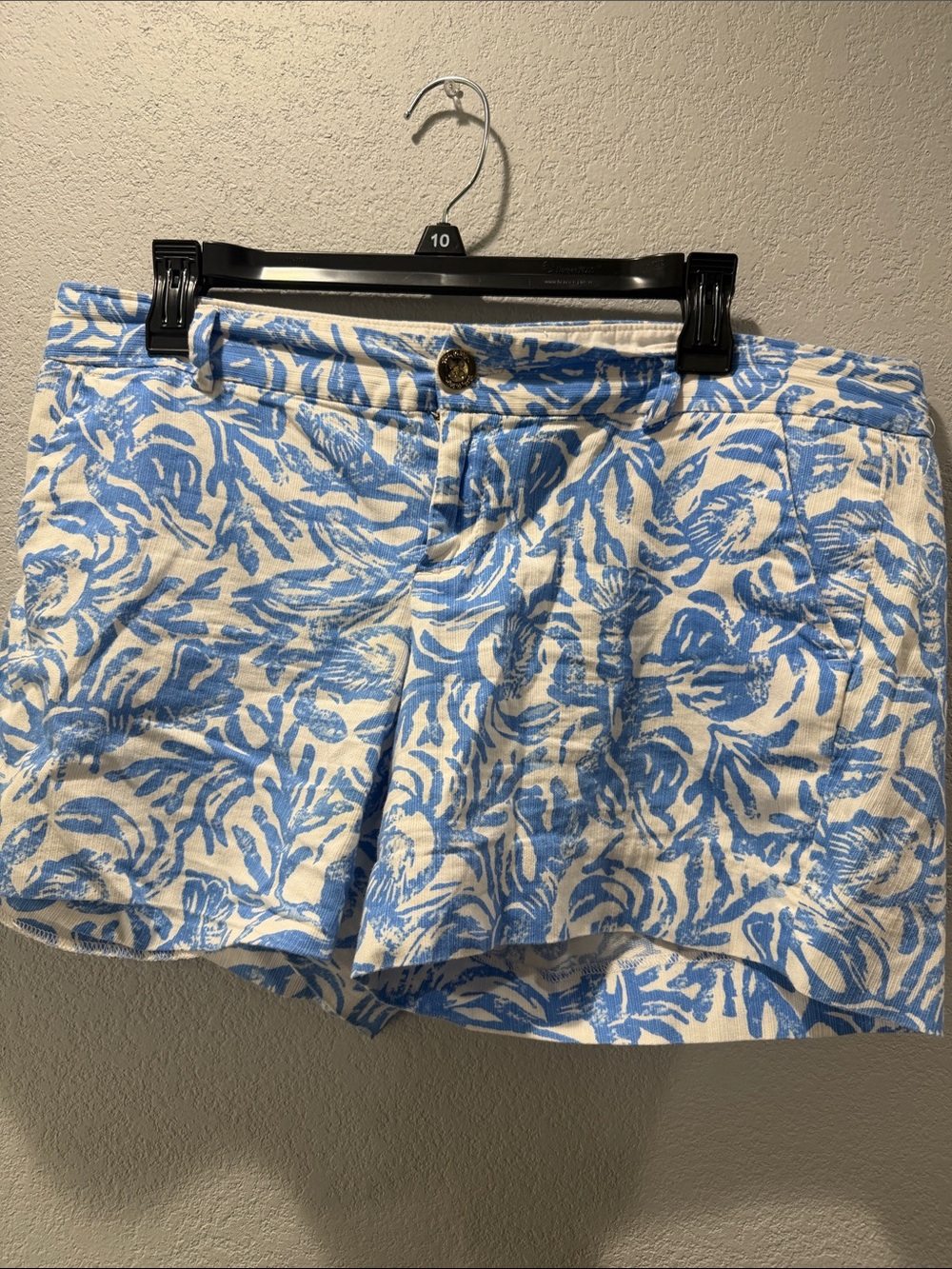 Lilly Pulitzer Blue and White Floral Bermuda Shorts
